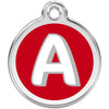 Dog ID Tags Alphabet Red