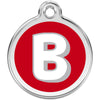 Dog ID Tags Alphabet Red