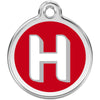 Dog ID Tags Alphabet Red