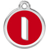 Dog ID Tags Alphabet Red