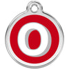 Dog ID Tags Alphabet Red