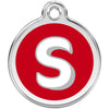 Dog ID Tags Alphabet Red