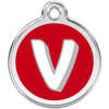 Dog ID Tags Alphabet Red