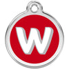 Dog ID Tags Alphabet Red