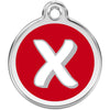 Dog ID Tags Alphabet Red