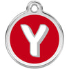 Dog ID Tags Alphabet Red