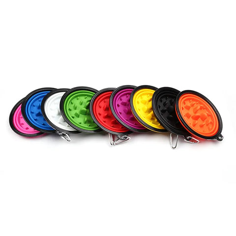 Collapsible Dog Water Bowl & Slow Feeder 2 in 1