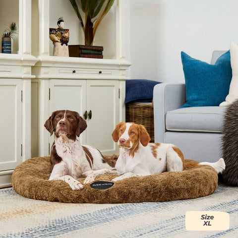 Faux Fur Machine Washable Dog Bed - Oak
