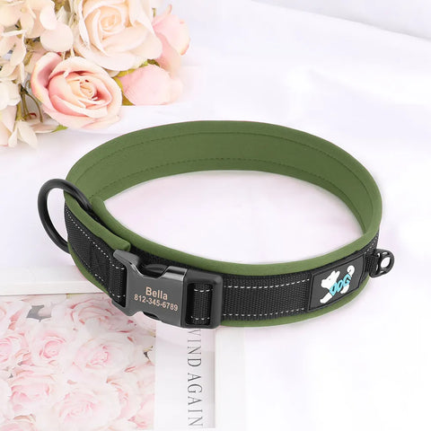 Oberon Personalised Dog Collar Padded