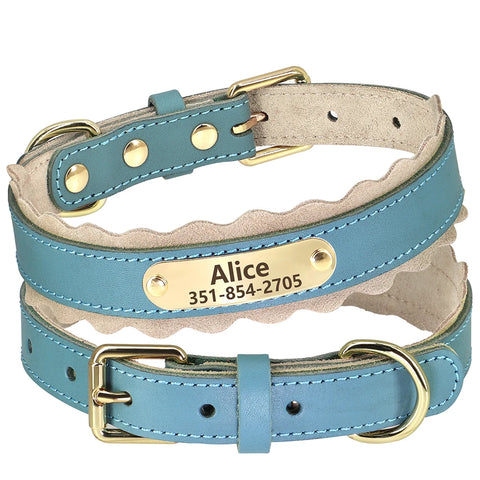 Triton Personalised Dog Collar Genuine Leather