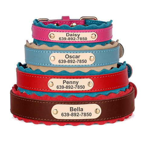 Triton Personalised Dog Collar Genuine Leather