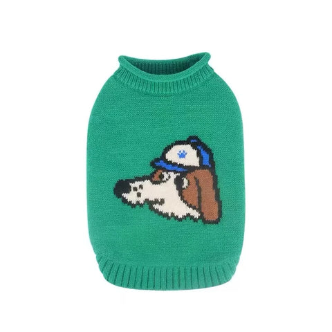 Cartoon Hand-Knitted Sweater for Dachshunds & Small Dogs