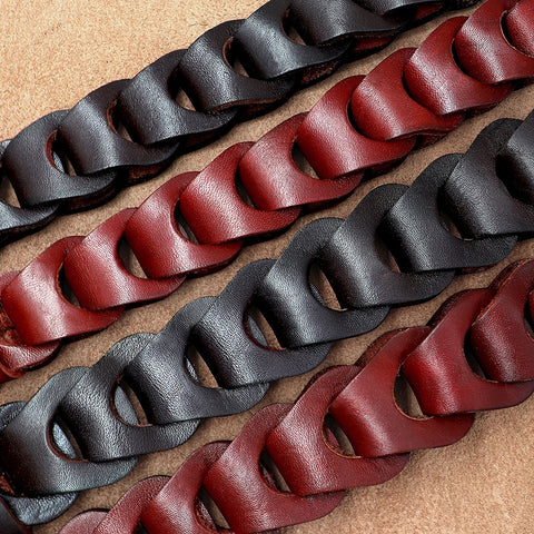 Phoenix Genuine Leather Chain Collar For Medium & Large Dogs Dog Nation