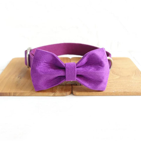 The Candy Purple Personalised Dog Collar Set