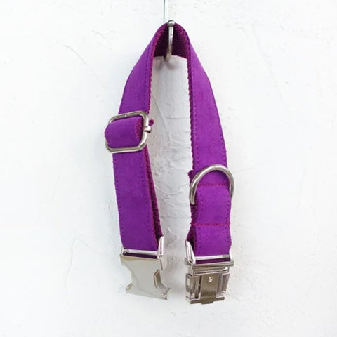 The Candy Purple Personalised Dog Collar Set