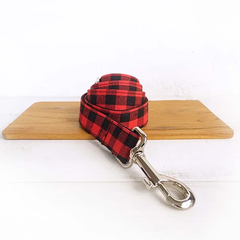 The Red Black Plaid Dog Leash