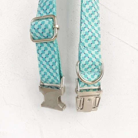 The Water Ripple Personalised Dog Collar Set