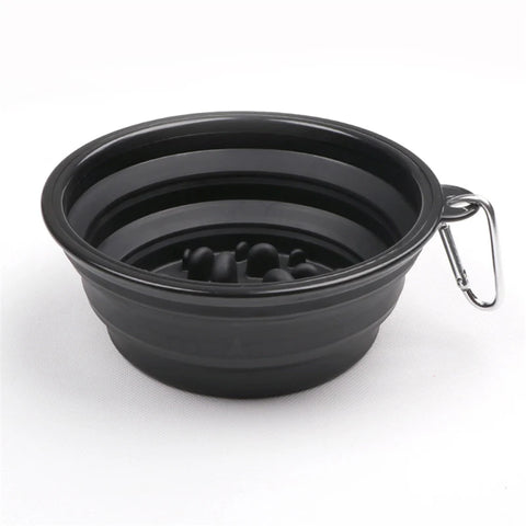 Collapsible Dog Water Bowl & Slow Feeder 2 in 1