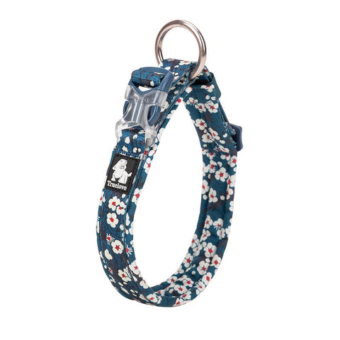 Stylish Floral Dog Collar Soft Padded