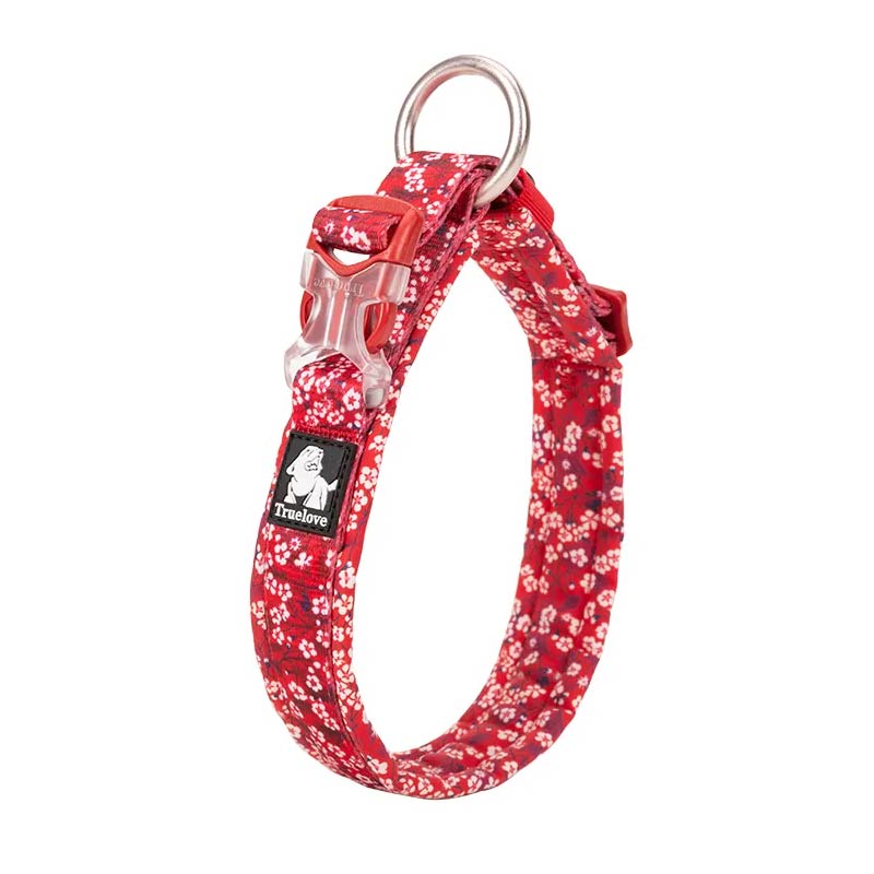 Stylish Floral Dog Collar Soft Padded