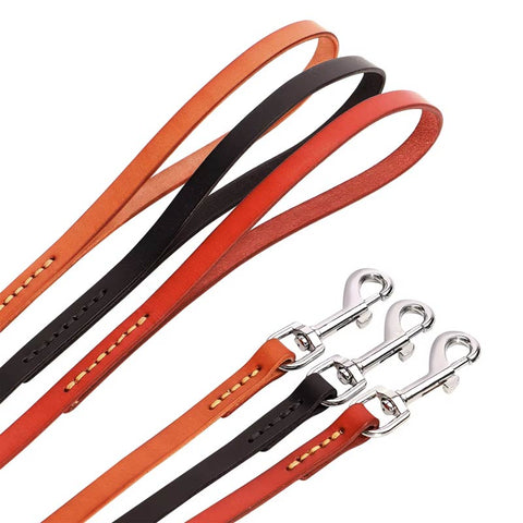 Jupiter Genuine Leather Dog Collar & Leash Set