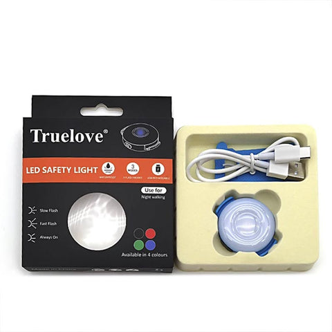 Rechargeable LED Light for Dog Collar or Harness Water Resistant