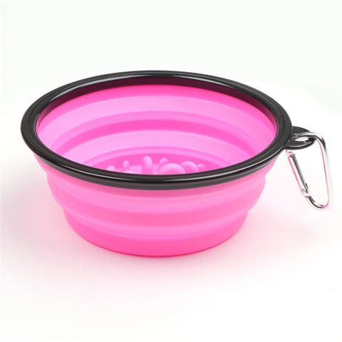 Collapsible Dog Water Bowl & Slow Feeder 2 in 1