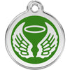 Dog ID Tags Angel Wings Green Dog Nation