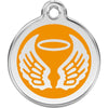 Dog ID Tags Angel Wings Orange Dog Nation