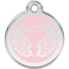 Dog ID Tags Angel Wings Light Pink Dog Nation