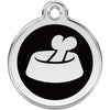 Dog ID Tags Bone in Bowl Black Dog Nation