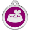 Dog ID Tags Bone in Bowl Purple Dog Nation