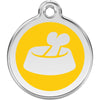 Dog ID Tags Bone in Bowl Yellow Dog Nation