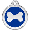Dog ID Tags Bone Dark Blue Dog Nation