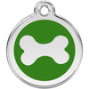 Dog ID Tags Bone Green Dog Nation