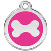 Dog ID Tags Bone Hot Pink Dog Nation