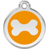 Dog ID Tags Bone Orange Dog Nation