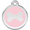 Dog ID Tags Bone Light Pink Dog Nation
