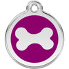 Dog ID Tags Bone Purple Dog Nation