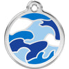 Dog ID Tags Camouflage Dark Blue Dog Nation