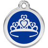 Dog ID Tags Crown Dark Blue Dog Nation