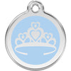Dog ID Tags Crown Light Blue Dog Nation