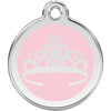Dog ID Tags Crown Light Pink Dog Nation