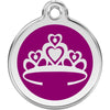 Dog ID Tags Crown Purple Dog Nation