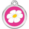 Dog ID Tags Daisy Hot Pink Dog Nation