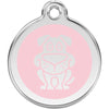 Dog ID Tags Dog Light Pink Dog Nation