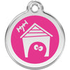 Dog ID Tags Dog House Hot Pink Dog Nation