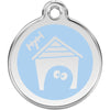 Dog ID Tags Dog House Light Blue Dog Nation