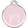 Dog ID Tags Dog House Light Pink Dog Nation
