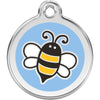 Dog ID Tags Bumble Bee Light Blue Dog Nation